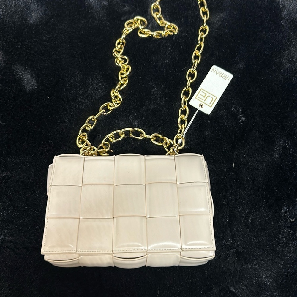 Urban Cream Colored Weaved Bag Use As Satchel Or Crossbody